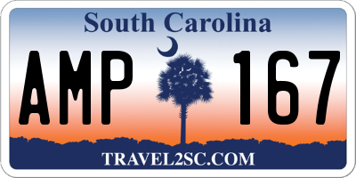 SC license plate AMP167