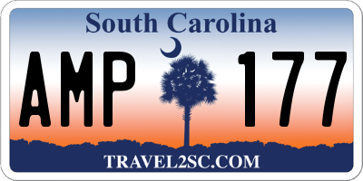 SC license plate AMP177