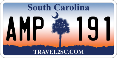 SC license plate AMP191