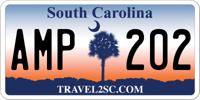 SC license plate AMP202