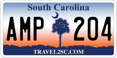 SC license plate AMP204