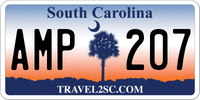 SC license plate AMP207