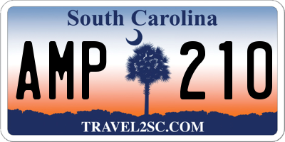 SC license plate AMP210