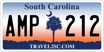 SC license plate AMP212