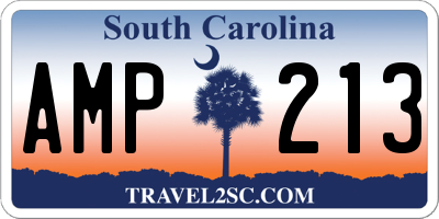 SC license plate AMP213