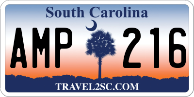 SC license plate AMP216