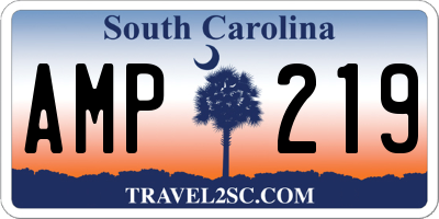 SC license plate AMP219