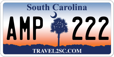 SC license plate AMP222
