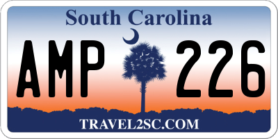 SC license plate AMP226