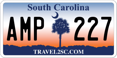 SC license plate AMP227