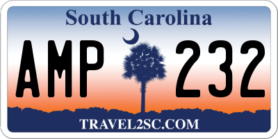 SC license plate AMP232