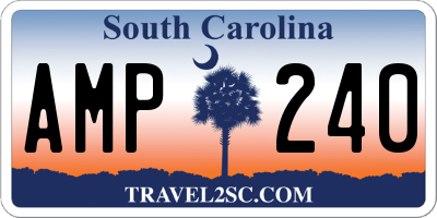SC license plate AMP240