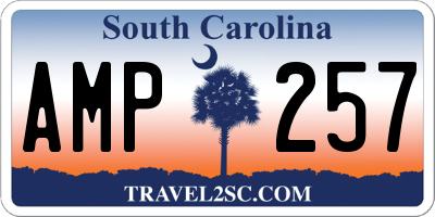 SC license plate AMP257