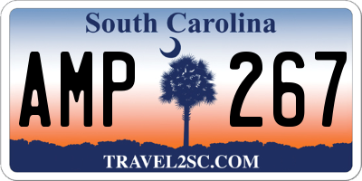 SC license plate AMP267