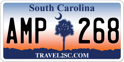 SC license plate AMP268