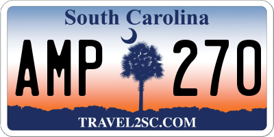 SC license plate AMP270