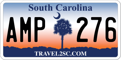SC license plate AMP276
