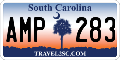 SC license plate AMP283