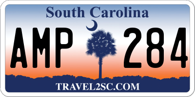 SC license plate AMP284