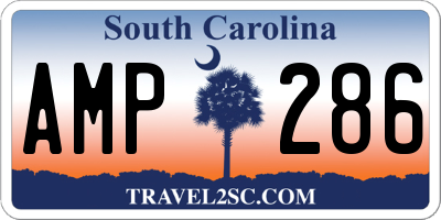 SC license plate AMP286