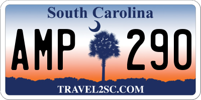 SC license plate AMP290