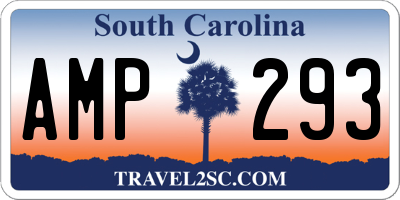 SC license plate AMP293