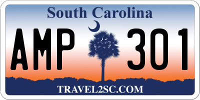 SC license plate AMP301