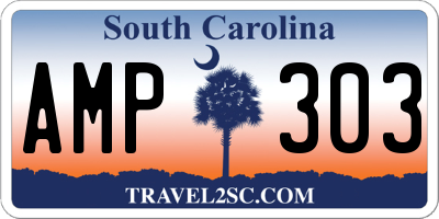 SC license plate AMP303