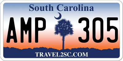 SC license plate AMP305