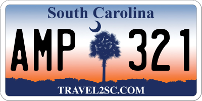 SC license plate AMP321