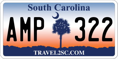 SC license plate AMP322