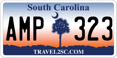 SC license plate AMP323