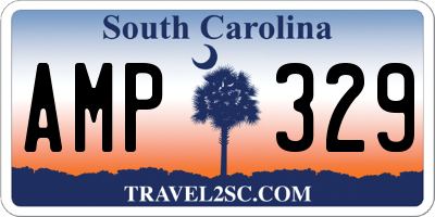 SC license plate AMP329