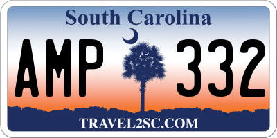 SC license plate AMP332