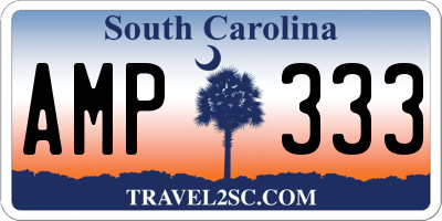 SC license plate AMP333