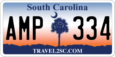 SC license plate AMP334