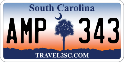 SC license plate AMP343