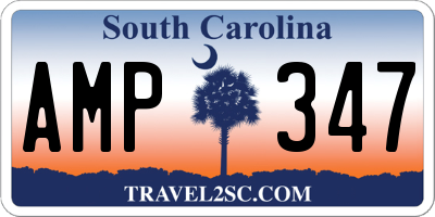 SC license plate AMP347