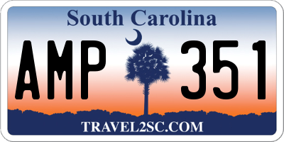 SC license plate AMP351