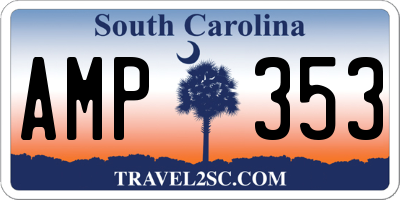 SC license plate AMP353