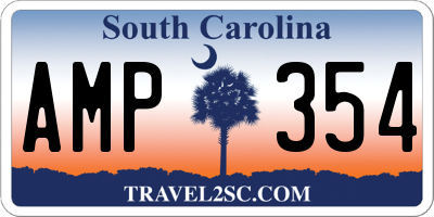 SC license plate AMP354