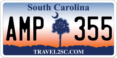 SC license plate AMP355