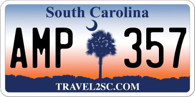 SC license plate AMP357