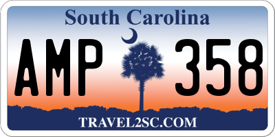 SC license plate AMP358
