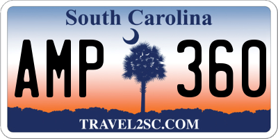 SC license plate AMP360