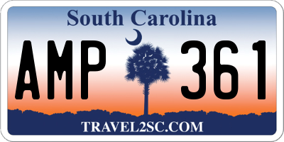 SC license plate AMP361
