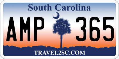 SC license plate AMP365