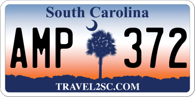 SC license plate AMP372