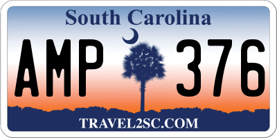SC license plate AMP376