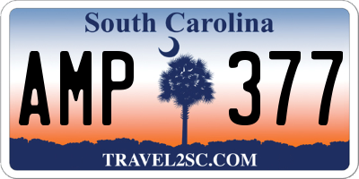 SC license plate AMP377